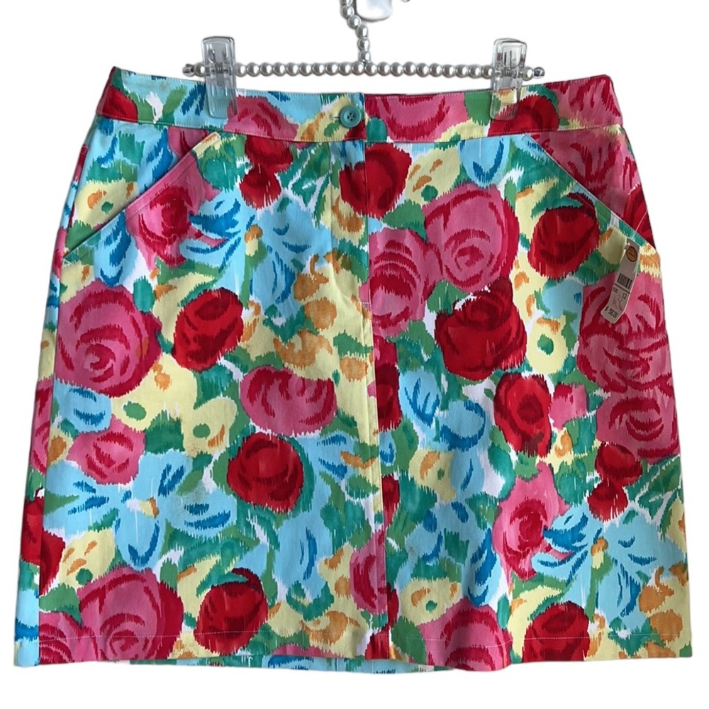 Talbots Stretch Multi Color Floral mini skirt